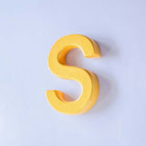  S Mottled Mono Wall Hanging - Mustard A To Z - Mottled Mono Wall Hanging - Mustard A To Z - The Wishing Chair 