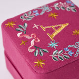 Secret Garden Embroidered Monogram Mini Jewellery Box | The Wishing Chair