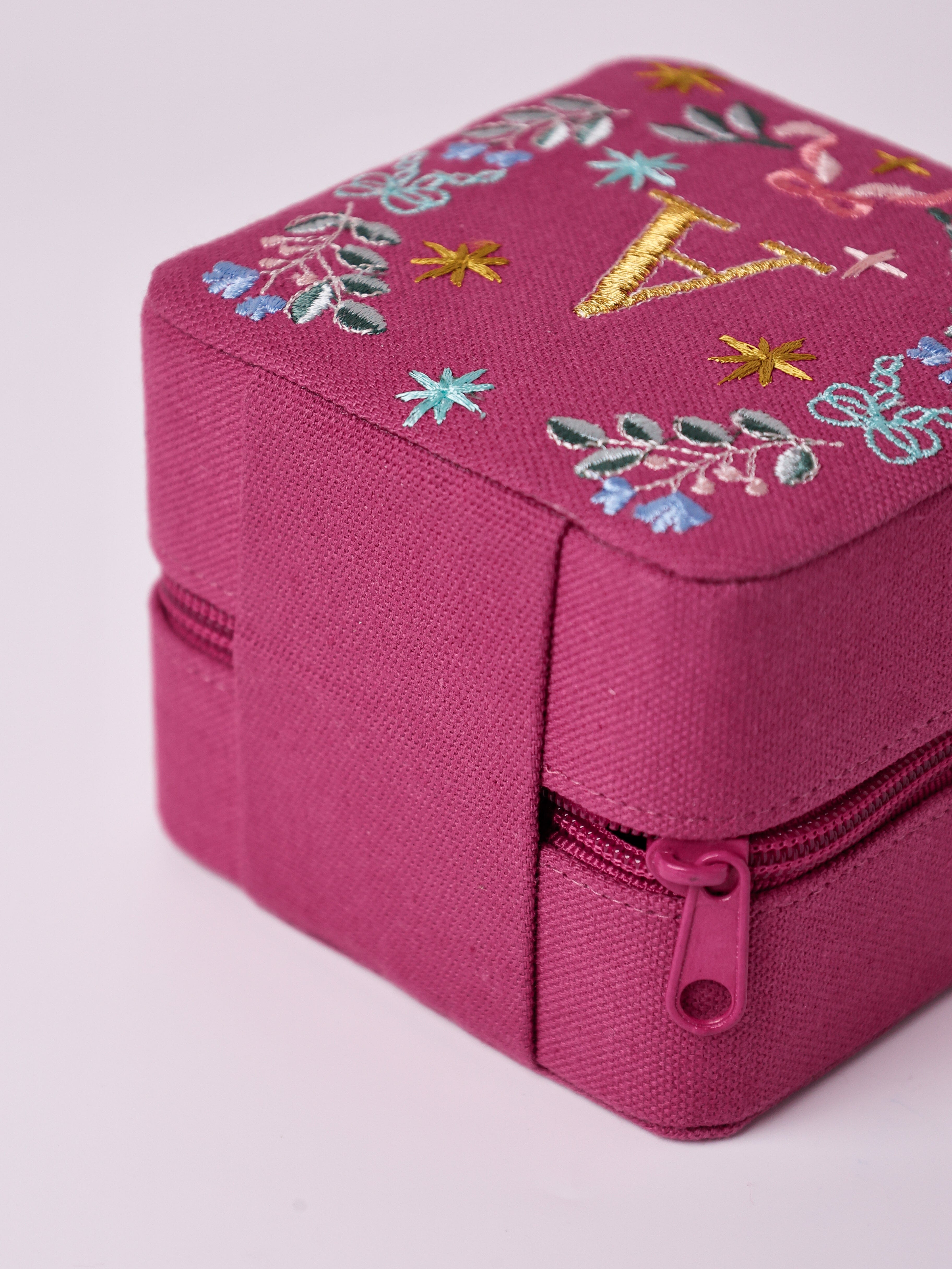 Secret Garden Embroidered Monogram Mini Jewellery Box | The Wishing Chair