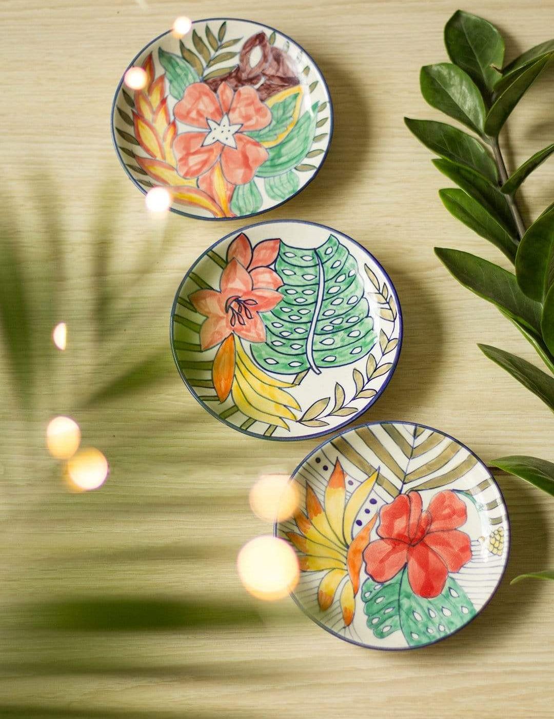 Secret Garden Wall Plates - Set Of 3