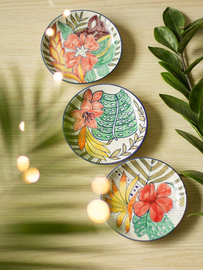 Secret Garden Wall Plates - Set Of 3