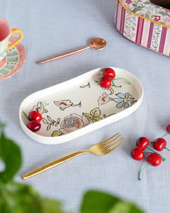 Bliss quirky handpainted ceramic platter by The Wishing Chair