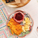 serveware Dance in a Flowerbed -  Ceramic Chip & Dip Platter with Bowl