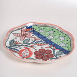 serveware Dance in a Flowerbed -  Ceramic Chip & Dip Platter with Bowl