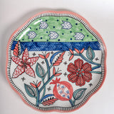 serveware Dance in a Flowerbed -  Ceramic Chip & Dip Platter with Bowl