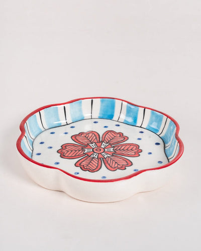 serveware Dance in a Flowerbed Ceramic Mini Flower Platter