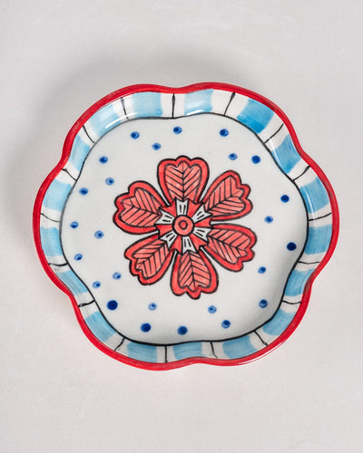 serveware Dance in a Flowerbed Ceramic Mini Flower Platter