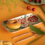 serveware Dance in a Flowerbed Ceramic Rectangle Platter