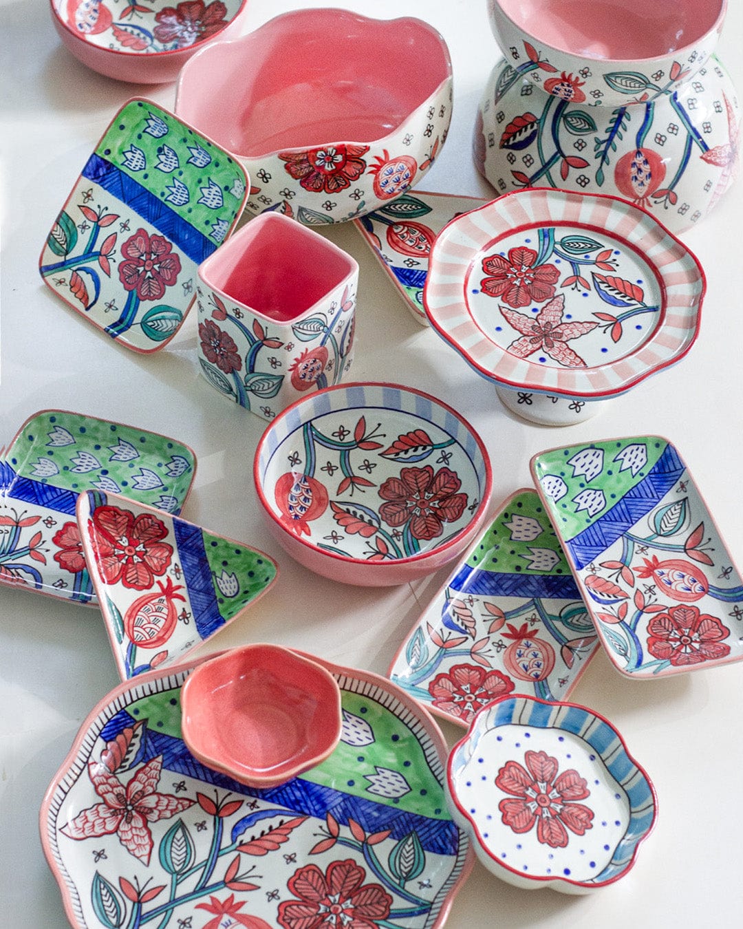 serveware Dance in a Flowerbed Ceramic Rectangle Platter