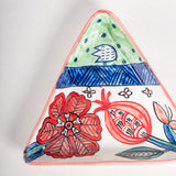 serveware Dance in a Flowerbed Ceramic Triangular Platters- Set of 2