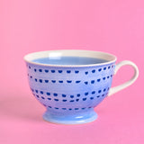 serveware Dotted Blue Handpainted Mug - Perfect for Maggi, Soup & Icecream Sundaes