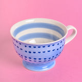 serveware Dotted Blue Handpainted Mug - Perfect for Maggi, Soup & Icecream Sundaes