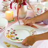 serveware Garden of Eden Fine China Ceramic Dinner Plates - Set of 6