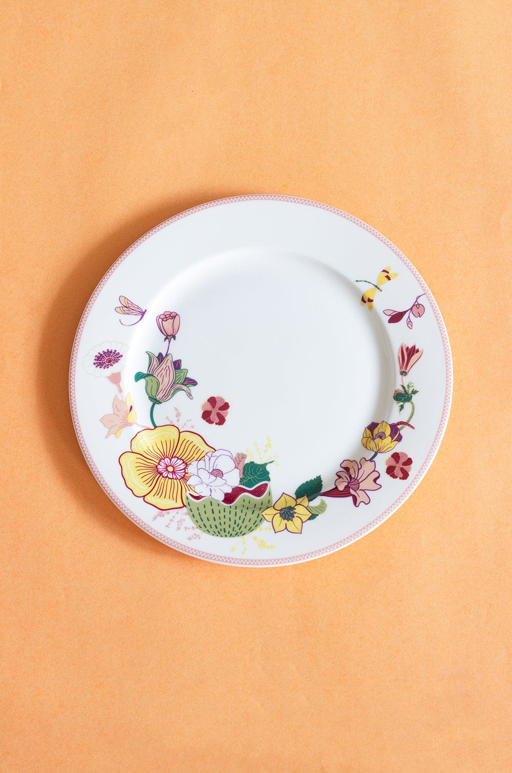 serveware Garden of Eden Fine China Ceramic Dinner Plates - Set of 6