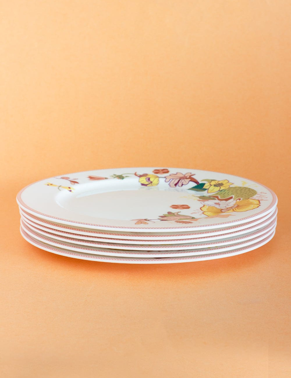 serveware Garden of Eden Fine China Ceramic Dinner Plates - Set of 6