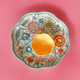 serveware Kelly Green Handpainted Chip & Dip Platter
