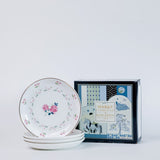 Magique by The Wishing Chair: Portrait of a Rose 5.5" fine china snack plates - Set of 4