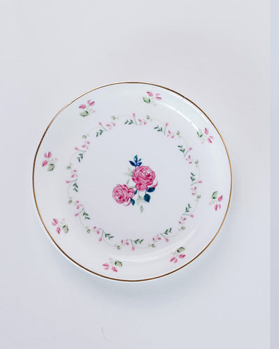 serveware Magique by The Wishing Chair: Portrait of a Rose 5.5" Snack Plates - Set of 4