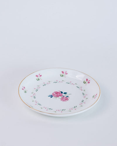 serveware Magique by The Wishing Chair: Portrait of a Rose 5.5" Snack Plates - Set of 4