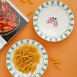 serveware Magique by The Wishing Chair: Portrait of a Rose Coupe Pasta Plates - Set of 2