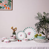 Portrait of a Rose fine china 20-piece dinner set with plates and bowls | The Wishing Chair