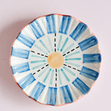 serveware Masquerade Ceramic Blue Snacks Plate Set of 4