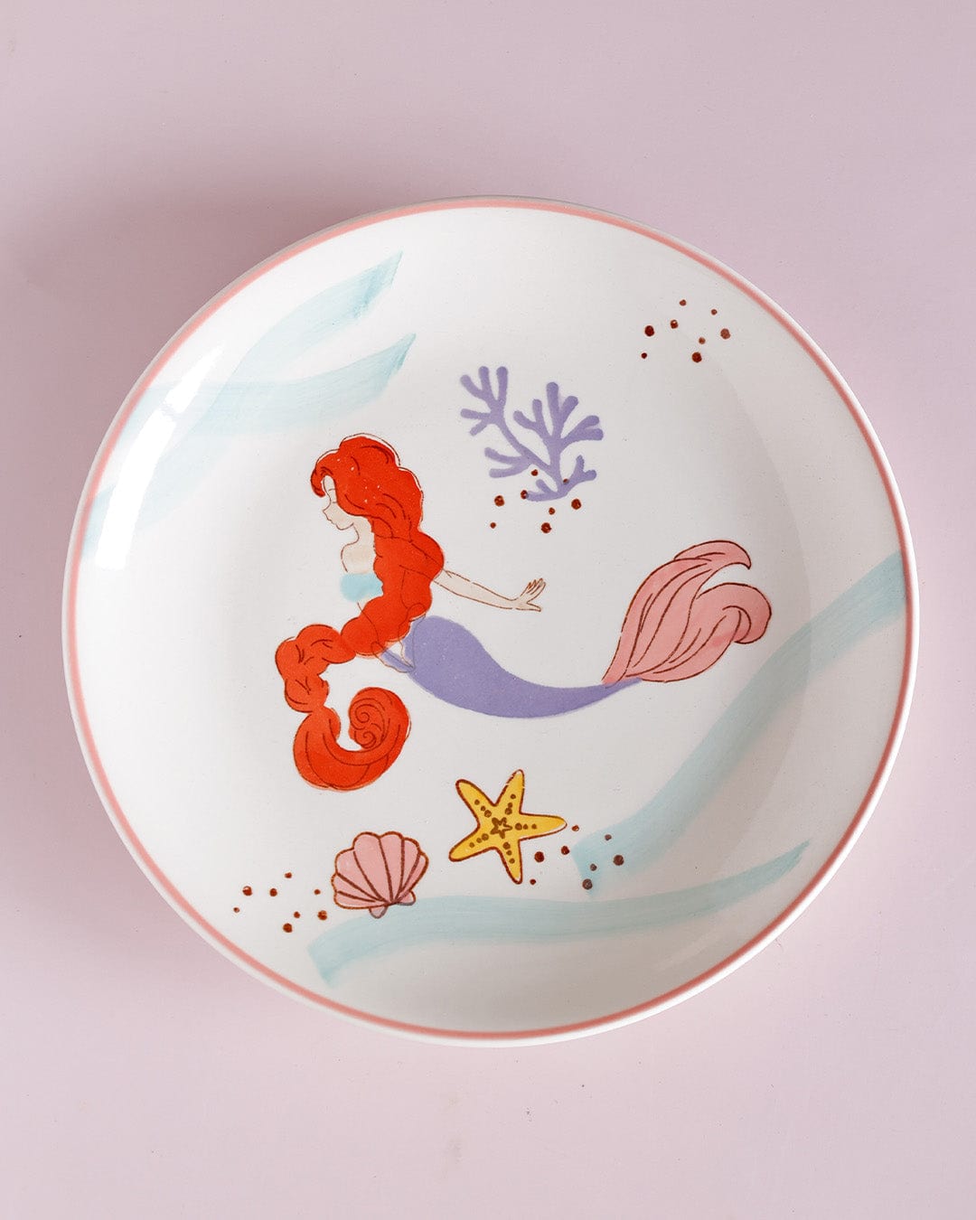 serveware Mermaid Handpainted Single Plate