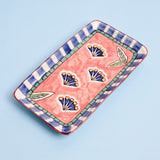 serveware Nira Hand-painted Rectangle Platter