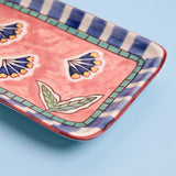 serveware Nira Hand-painted Rectangle Platter