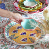 serveware Nira Handpainted Chip & Dip Platter
