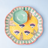 serveware Nira Handpainted Chip & Dip Platter