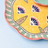 serveware Nira Handpainted Chip & Dip Platter