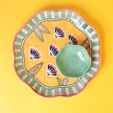 serveware Nira Handpainted Chip & Dip Platter