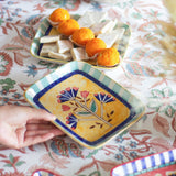 serveware Nira Handpainted square Platters - Set of 2