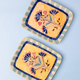 serveware Nira Handpainted square Platters - Set of 2