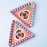 serveware Nira Handpainted Triangular Platters - Set of 2