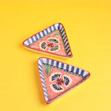 serveware Nira Handpainted Triangular Platters - Set of 2