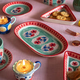 serveware Poppies & Play Hand-painted Oval Platters.