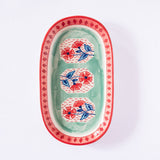 serveware Poppies & Play Hand-painted Oval Platters.