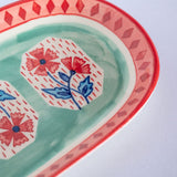 serveware Poppies & Play Hand-painted Oval Platters.