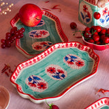 serveware Poppies & Play Handpainted Organic Platter