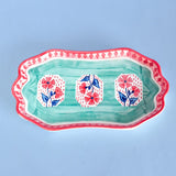 serveware Poppies & Play Handpainted Organic Platter