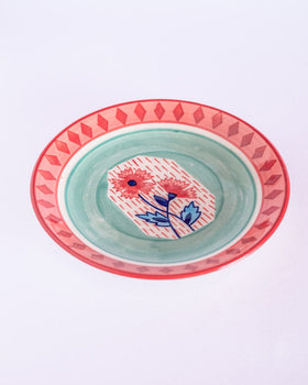 serveware Poppies & Play Handpainted Tapas Plate