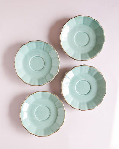 serveware Royal Karenina Ceramic Snacks Plate Set of 4