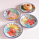 serveware Secret Garden Ceramic Snacks Plate Set of 4
