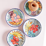 serveware Secret Garden Ceramic Snacks Plate Set of 4