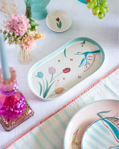 Serveware Skylark Handpainted Ceramic Oval Platter