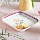 Serveware Sundrop Handpainted Ceramic Square Platter 20.5 cm