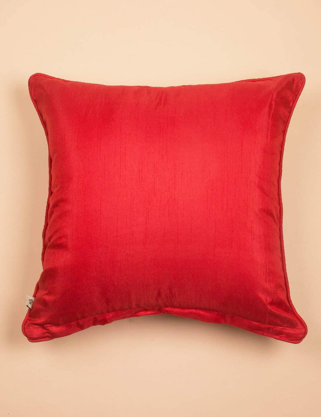 She Loves Me Flowers Embroidered Cushion Cover