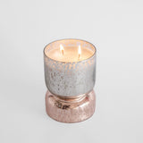 Shimmer Hourglass Soy Wax Candle in Hand Blown Glass